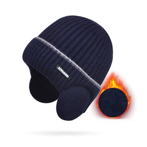 Venta al por mayor <span class=keywords><strong>de</strong></span> diseñador <span class=keywords><strong>de</strong></span> moda personalizado orejeras térmicas <span class=keywords><strong>de</strong></span> punto suave cálido invierno <span class=keywords><strong>Running</strong></span> Beanie sombrero niños mujeres hombres sombreros <span class=keywords><strong>de</strong></span> invierno para hombres - Product Image 6