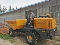 Travaux de Construction Dumper 4x4 roues motrices 3 tonnes 4 wd mini dumper truck Mini avant camion grume Chargeuse tracteur pelleteuse