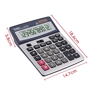 Calculadora electrónica de escritorio Foska, pantalla LCD de 12 dígitos, batería de alimentación bidireccional y función estándar solar, calculadoras de oficina - Product Image 6