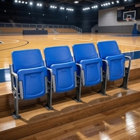 Siège de stade pliable avec dossier, structure métallique, chaise pliable pour tribune, pour arène sportive