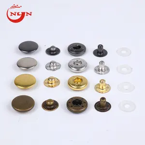 High Quality Metal Solid Brass Spring Snap Fasteners Heavy Duty Poppers Button For Jacket Leather Craft