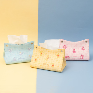 Marketable Hot <b>Sale</b> Cute Cartoon Full Color Soft Pu Leather Tissue <b>Box</b> Cover Decorative - Product Image 2