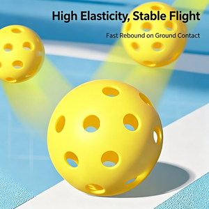 Precision Drilled 26 Holes Indoor Pickleballs White Plastic Consistent <b>Rebound</b> True Flight Performance For Professional Practice - Product Image 2