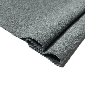 Tissu de costume en laine uni grossier élastique simple face tissu de laine tricoté gris - Product Image 4