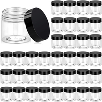 Pot en Plastique PET à Large Ouverture Transparent, 1oz, 2oz, 4oz, 6oz, 8oz, 12oz, 16oz, avec Couvercle en Plastique pour l'Emballage Alimentaire Sec, Vente en Gros