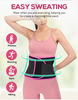 Ceinture de maintien de la taille réglable en tissu flexible antidérapant avec poche pour la course et le fitness