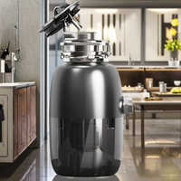 Broyeur de déchets alimentaires électrique 2 HP DC Turbo avec technologie silencieuse, broyage en 25 secondes, double tension, en acier inoxydable, pour usage domestique
