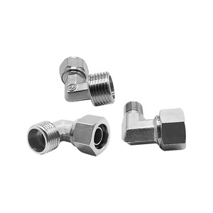 Raccord coudé pneumatique en cuivre 6 8 10 12 mm, connecteur à angle droit avec écrou de blocage pour raccord rapide de tuyau d'air - Product Image 1