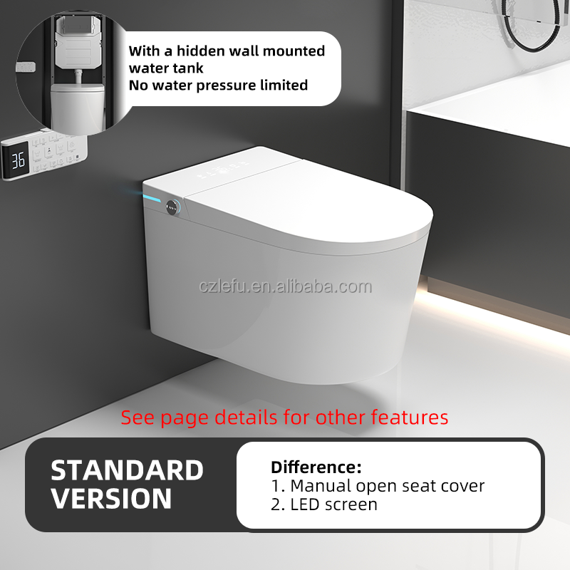 Versión estándar (tanque de agua oculto colgante)