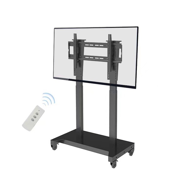 Customized Automatic Electric Mobile TV Cart Lift Motorized Height Adjustable Monitor Stand System Ceiling Bracket Cold Rolled
