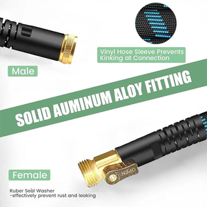 Không mở rộng vườn Hose linh hoạt Kink miễn phí vòi nước với 10 tưới phun vòi phun Trọng lượng nhẹ hose Ống leakproof 3/4 "kim loại - Product Image 3