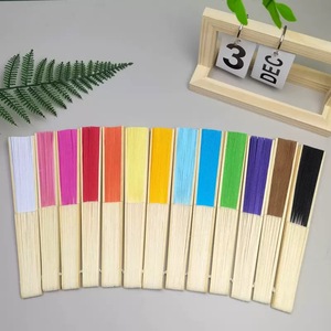Bonito Diseño, 21 cm, 8 Pulgadas, Económico, Mango de Bambú, Impresión en Seda Blanca, Abanico de Mano de Bambú para Novia, Boda, Fiesta - Product Image 3