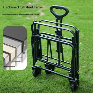 Chariot de Camping pliant à roues de 5 pouces chariot utilitaire extérieur Portable pour pique-nique et transport de jardin chariot de sable de plage - Product Image 5