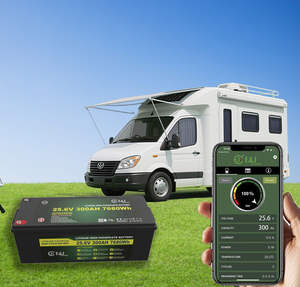 Batería LiFePO4 de 24V 300Ah 7.6kWh, Batería de Litio de 25.6V para Autocaravanas y Sistemas Solares, con BMS Inteligente Integrado, Más de 6000 Ciclos - Product Image 1