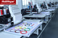 Petite machine à broder à tête unique 15 aiguilles à vendre à bas prix Machine à broder automatique 400*600mm 1 tête pour vêtements