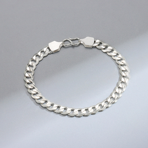 Wholesale Minimalist Men And Women Fashion 925 Sterling Silver Curb Cuban Link Men Chain Bracelet