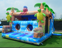 Ventes Flash : Château Gonflable Île au Trésor, Parcours d'Obstacles Gonflable pour Enfants