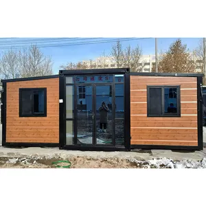 منزل جاهز للاستخدام على شكل حاوية شحن 20 قدم منزل جاهز منازل جاهزة من غرفتي نوم قابلة للنقل لليبيا