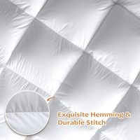 Couette, couette de luxe en duvet d'oie King Size 850 + Fill-Power, moelleux et confortable avec insert de couette 1000T 100% coton