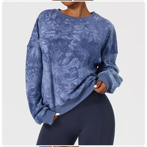 BCX6475 <span class=keywords><strong>sweat</strong></span>-shirt ample <span class=keywords><strong>Tie</strong></span> <span class=keywords><strong>Dye</strong></span> pour femmes, hauts à la mode, manches longues, oversize, Top décontracté, col ras du cou, manches longues - Product Image 6