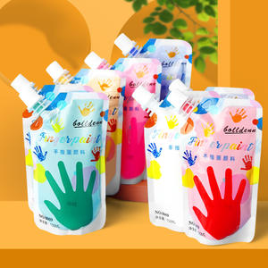 Peinture Pigment Usine Vente Directe 100ml Sac Extrusion <span class=keywords><strong>Gouache</strong></span> Peinture Enfants DIY Doigt Peinture Pigment - Product Image 6