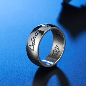 Heart Shape Titanium Steel <b>Ring</b> For Men Gold Color Index Finger Jewelry Gift - Product Image 2