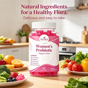 Gomitas Probióticas + Slippery Elm para Mujeres, Equilibrio del pH y Apoyo a la Salud Íntima, Control de Humedad y Olor, 60 Gomitas Dietéticas - Product Image 3