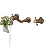 Robinet thermostatique monocommande 8 pouces en laiton antique poli avec mitigeur à valve en céramique et finition chromée pour douche pluie