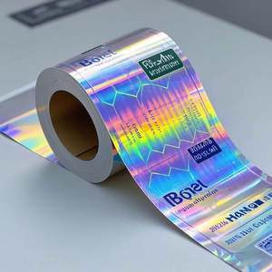 BOPET arc-en-ciel holographique personnalisé à haute barrière pour couvercle de yaourt facile à éplucher emballage de couvercle de gelée pour les aliments - Product Image 2