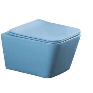 โถสุขภัณฑ์ติดผนังแบบซ่อนถังน้ำ ดีไซน์ทันสมัย สีสันสดใส ระบบกดน้ำแบบฝังผนัง - Product Image 5