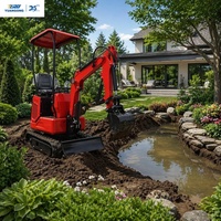Mini-excavatrice YGZG haute performance EPA Euro 5 avec système d'attelage rapide pour travaux utilitaires professionnels, petite excavatrice sur chenilles