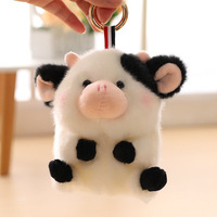 Porte-clés en peluche Kawaii (porc, panda, hamster, lapin, poussin) – Jouets en peluche, breloques pour sac à dos