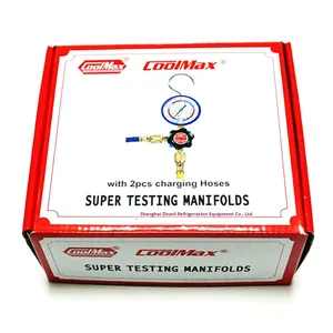 Manomètre <span class=keywords><strong>COOLMAX</strong></span> original Jauge unique de réfrigérant CM-467-350G avec tuyau Bonhomme de neige Jauge CM-467-500G - Product Image 1