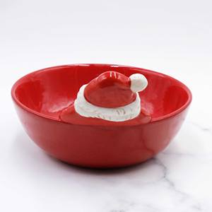 Bol en céramique décoratif avec motif de Noël Ho Ho Ho Père Noël, bol à riz pour cadeau de Noël - Product Image 4