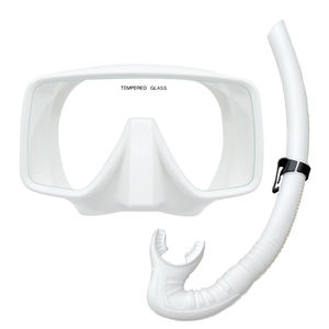 एक्वादिव चीन निर्माता थोक ऑप्टिकल लेंस कम मात्रा मैट डाइविंग मास्क और सांस ट्यूब फ्रीविंग मास्क सेट - Product Image 2