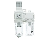 Ensemble filtre/régulateur/lubrificateur à manomètre intégré AC30A-F02-D, interface 1/4 1 Mpa, drainage automatique, filtration 5m