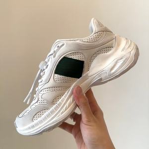 Famous Brand Classic White Lace-up Sports <b>Shoes</b> Original Logo Genuine Leather Mesh Upper Breathable Cushioning Versatile Casual - Product Image 4