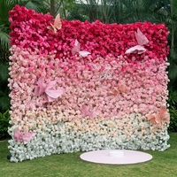 Dinding Bunga Grosir Artificial Mawar Putih 3d Hydrangea untuk Latar Belakang Pernikahan, Panggung Acara, Dekorasi Mewah