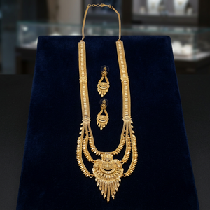 เครื่องประดับแฟชั่นชุบทอง 14K 18K 24K ขายส่ง, ชุดเครื่องประดับแบบยาว, เครื่องประดับแบบยาวแบบดั้งเดิม, เครื่องประดับทองเหลืองชุบทอง - Product Image 1