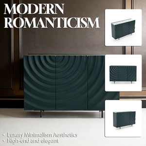 Meuble de rangement pour salon au design minimaliste et texturé, finition laquée haute brillance, <span class=keywords><strong>buffet</strong></span> moderne - Product Image 2