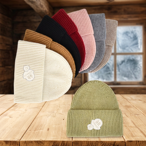Winter Knit Wide Cuff Breathable Waterproof Adjustable Custom Logo Wool Beanie Unisex Skull Tuque Cap for Beach Travel - Product Image 4