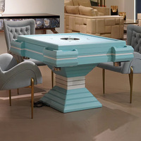 Table de Mahjong Électrique de Luxe Minimaliste Moderne en Bois Massif, Modèle Designer Haut de Gamme pour Villas et Usage Domestique, Mélangeur de Cartes Entièrement Automatique