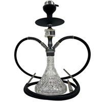 Ensemble de chicha de luxe à quatre tuyaux et double tube avec HMD, base en métal découpé, pour le marché américain