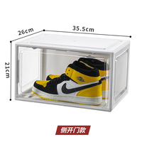 En gros Logo Personnalisé Acrylique Empilable Transparent Magnétique Clair Sneaker chaussure boîte de rangement organisateur sneaker caisses boîte de rangement