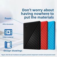 Western Data My Passport Eksternal 10TB/12TB/14TB/16TB/18TB 2.5" Cangkang ABS USB30 Kecepatan Tinggi Dapat Dikripsi Mobile