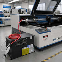 Alimentation électrique pour laser CO2, pilote AC220V pour machine de gravure et de découpe laser, refroidissement à double ventilateur, câble haute tension, boîtier métallique