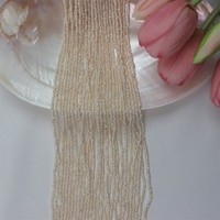 Chaîne de perles d'eau douce naturelles de forme bouton 1,8-2,2 mm, chaîne plate semi-finie pour la fabrication de bijoux, vente en gros en vrac pour les fabricants
