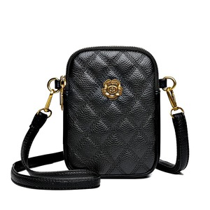 Women's Retro Mini Bag Fashionable Leather Crossbody Shoulder Strap with Zipper Closure <strong>Handy</strong> Cell Phone <strong>Holder</strong> - Product Image 1