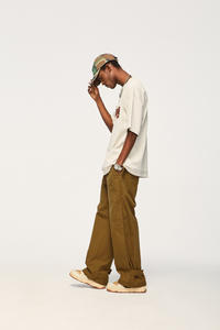 2023 Latest Custom Logo Quick Dry <strong>Joggers</strong> Youth Boy Wide <strong>Leg</strong> Pants Trousers Casual <strong>Men</strong> Pants With Button - Product Image 3