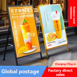 Siêu mỏng đôi/đơn cực dẫn hộp đèn với khung thép cho nhà hàng quảng cáo pin/cắm chèn Hợp kim nhôm đứng - Product Image 4